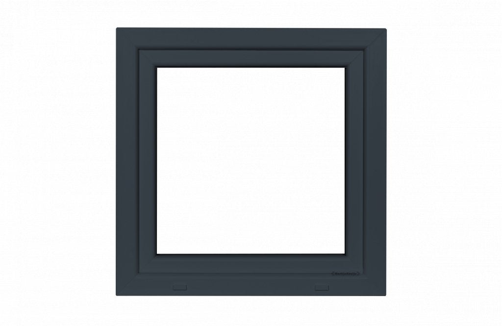 Kunststof antraciet draaikiep kozijn b80 x h80 RAL7016, Niet ingevuld, Kunststof, Raamkozijn, Niet ingevuld