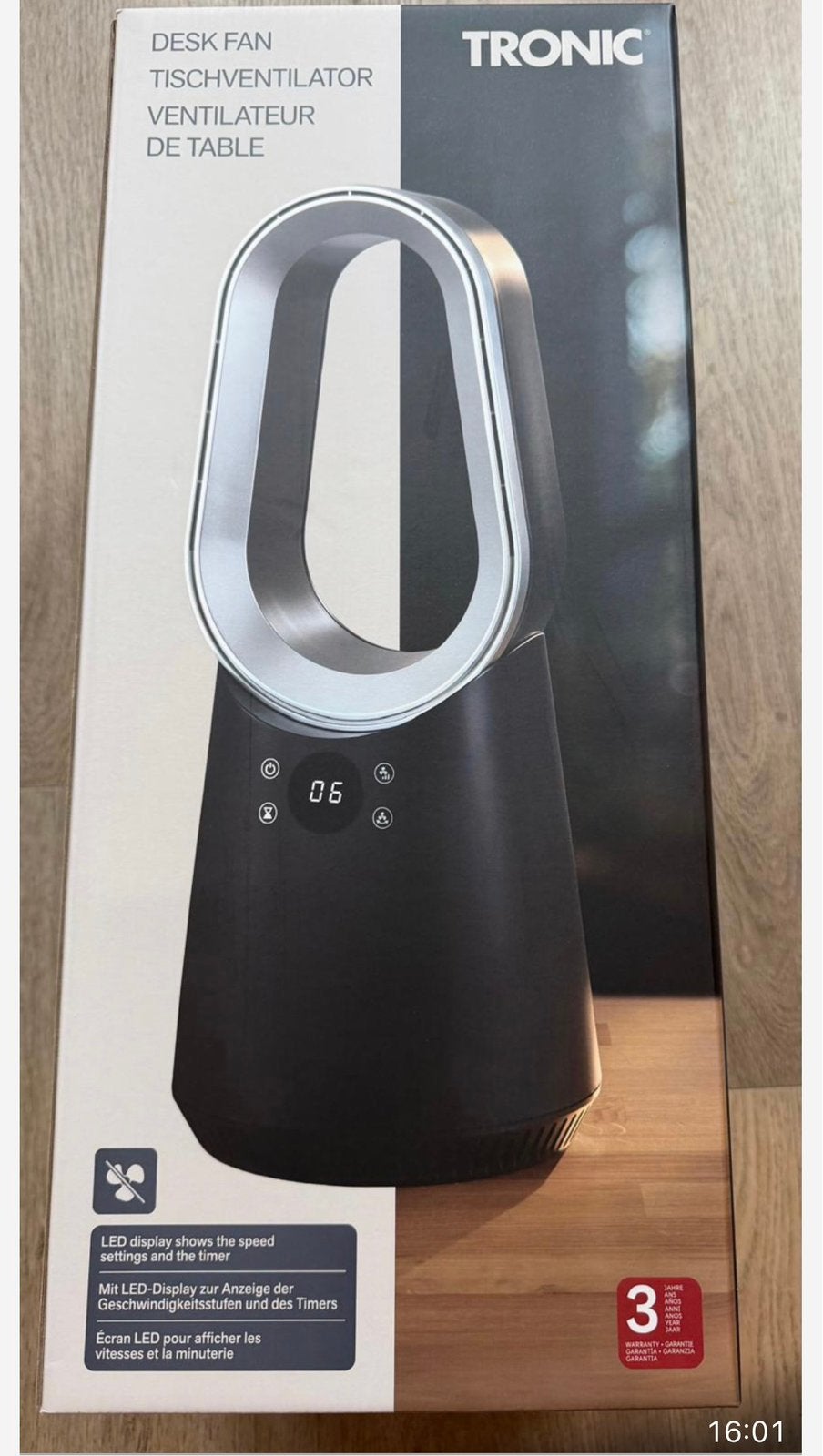 Tafelventilator van Tronic, Witgoed en Apparatuur, Ophalen of Verzenden, Nieuw, Luchtreiniger