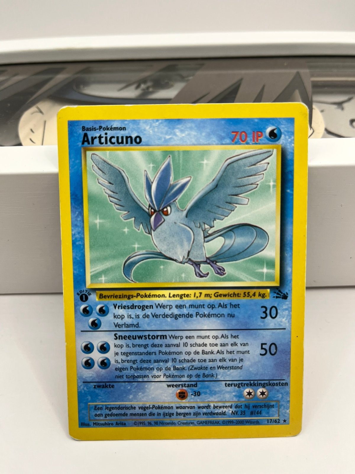 Pokemon Articuno Fossil dutch 1e, Hobby en Vrije tijd, Verzamelkaartspellen | Pokémon, Ophalen of Verzenden, Gebruikt, Losse kaart