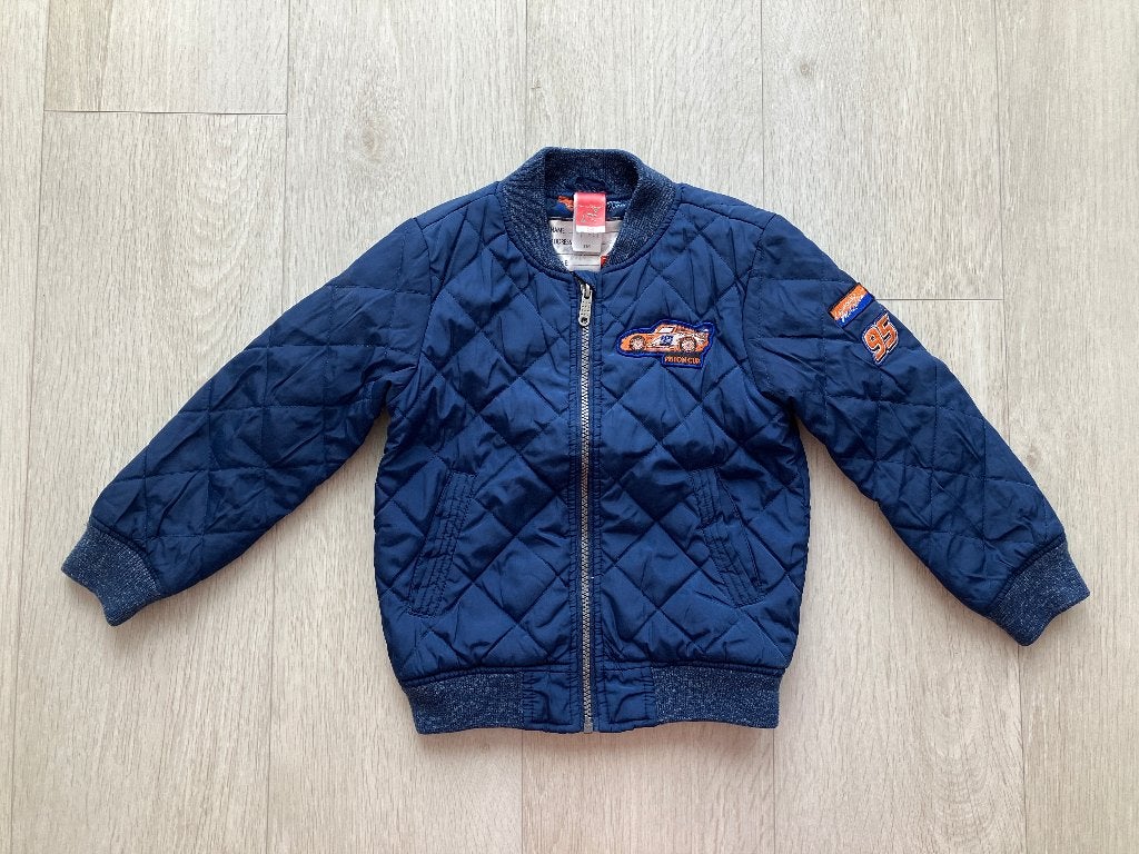 ZGAN Disney Cars jas, winterjas Bomberjack Blauw, Mt. 116, Kinderen en Baby's, Kinderkleding | Maat 116, Disney, Ophalen of Verzenden