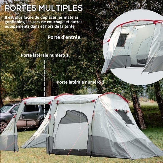Campingtent – Kampeertent – Familietent – Tunneltent, Corvance B.V., Verzenden, Nieuw, Corvancebol@gmail.com