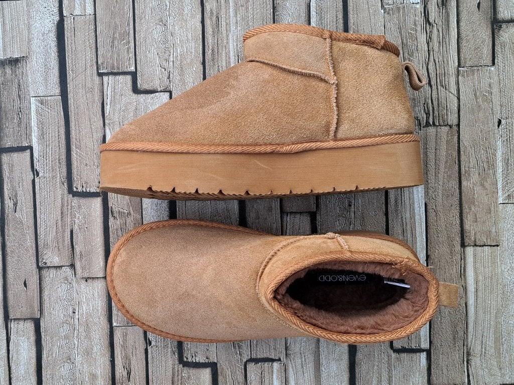 EVEN & ODD - warm gevoerde snowboots, maat 41, Kleding | Dames, Bruin, Verzenden, Lage of Enkellaarzen, Zo goed als nieuw