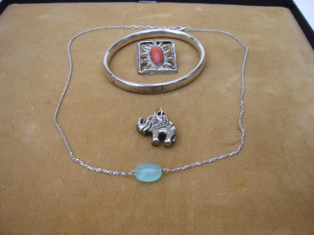 LOT SIERADEN, Sieraden, Tassen en Uiterlijk, Antieke sieraden, Verzenden, Zilver, Overige typen, Met edelsteen