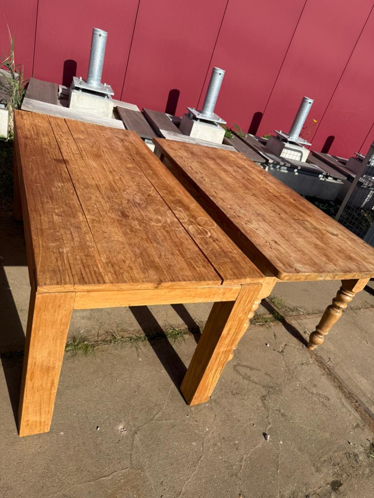Eiken / grenen tafels 3 st 180/90/80cm, Doe-het-zelf en Verbouw, Hout en Planken, Ophalen, Minder dan 25 mm, Eiken, Zo goed als nieuw