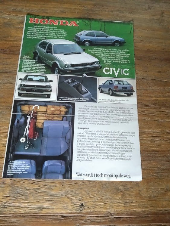 Honda Civic / Accord / Quintet / Prelude 1984 6 pag., Verzenden, Zo goed als nieuw, Honda