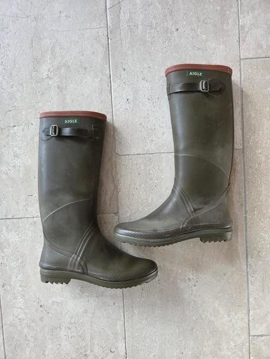 Aigle Chantebelle regenlaarzen kaki maat 38, Ophalen of Verzenden, Groen, Aigle, Regenlaarzen