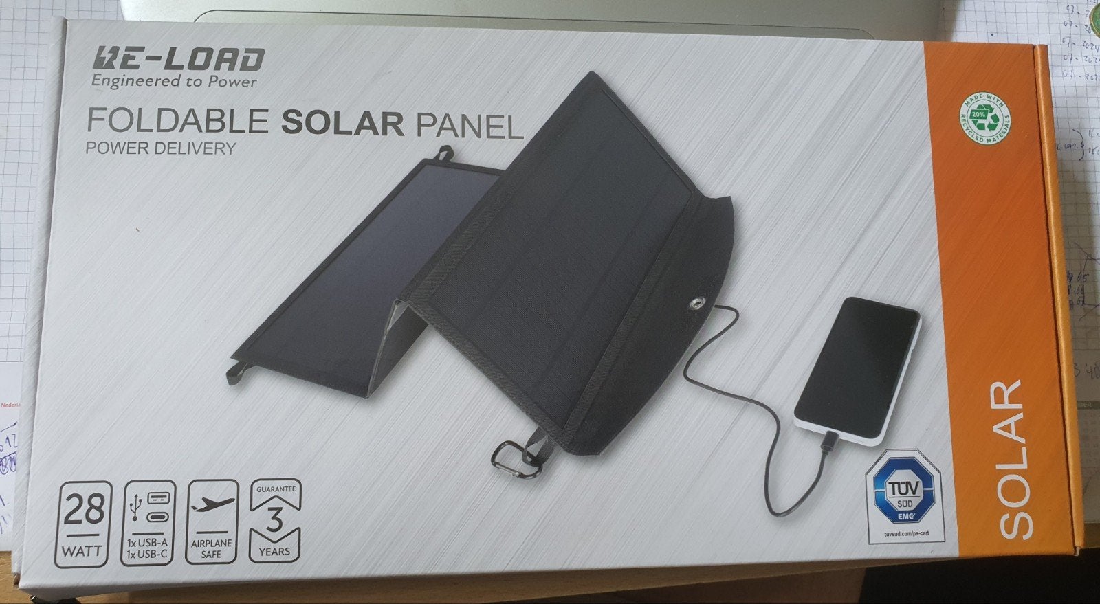 3 opvouwbare zonnepanelen 28 watt, Ophalen of Verzenden