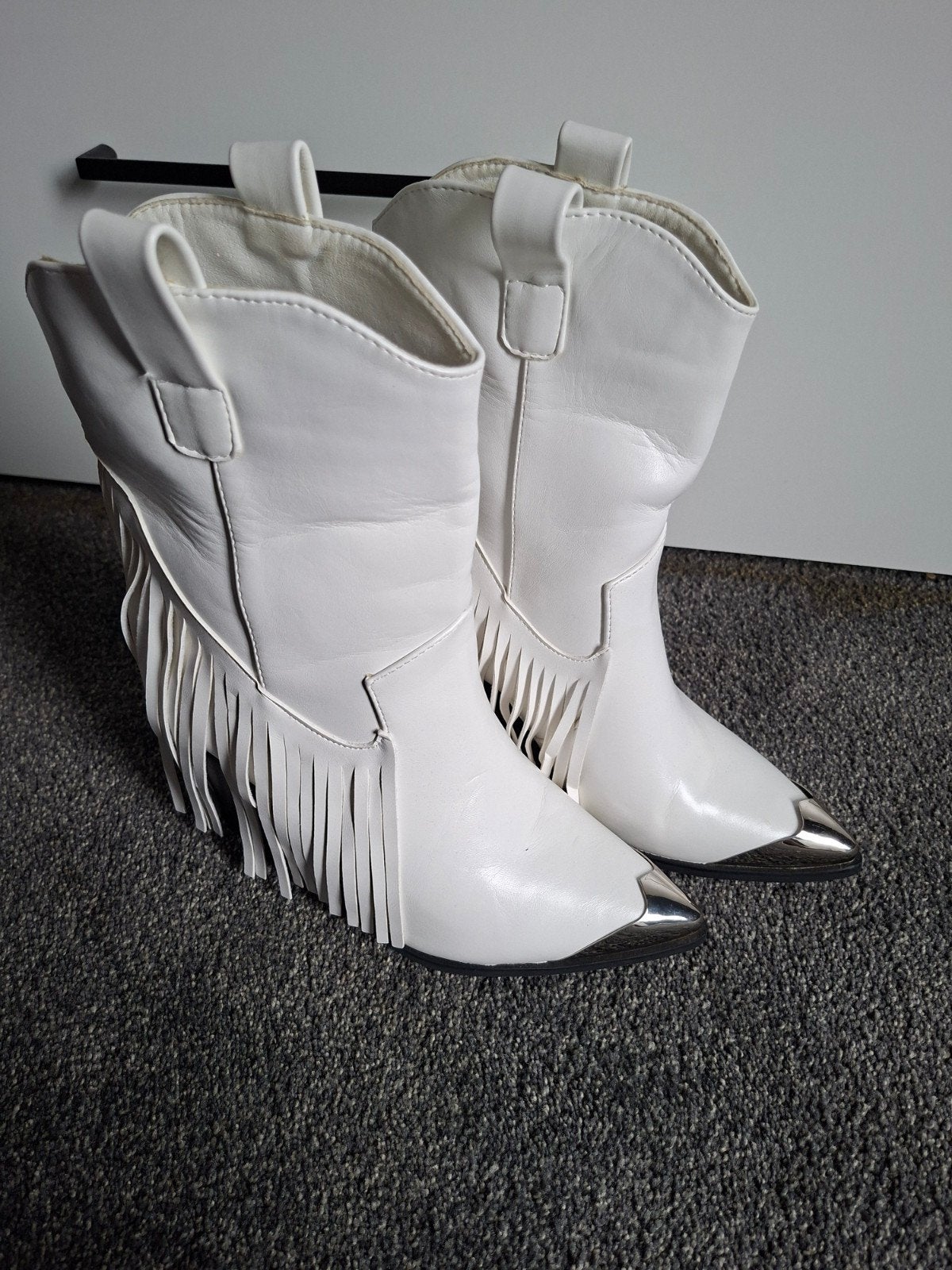 Loavies cowboy laarzen wit mt 36, Wit, Ophalen of Verzenden, Loavies, Zo goed als nieuw