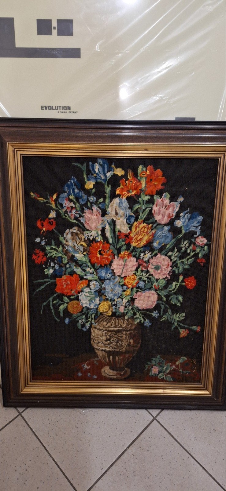 Royal Paris Borduurwerk 'Vase de Fleurs' uit de jaren '70, Ophalen of Verzenden