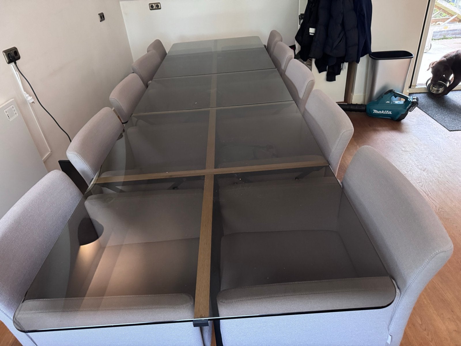 Vergadertafel Spectrum Endless 3,30m + 10 Gelderland stoelen, Vergader- of Presentatieruimte, Ophalen, Gebruikt, Tafel