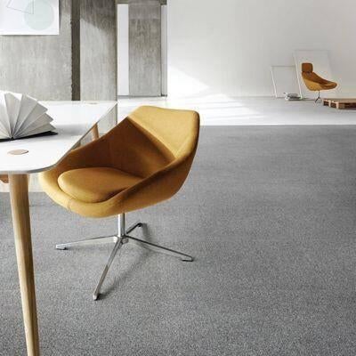 Zachte grijze Silver velours tapijttegels van Heuga 725 50m2, Nieuw, Ophalen of Verzenden, 25 tot 50 m², Tapijttegels
