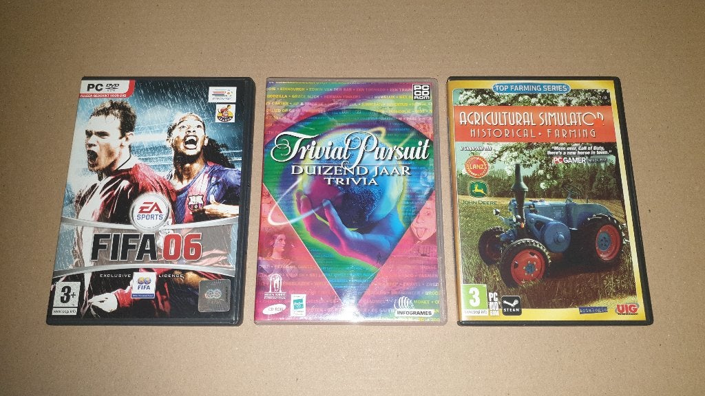 PC spel - Fifa 06 - Trivial pursuit - Agricultural simulator, 1 speler, Ophalen of Verzenden, Zo goed als nieuw, Vanaf 3 jaar