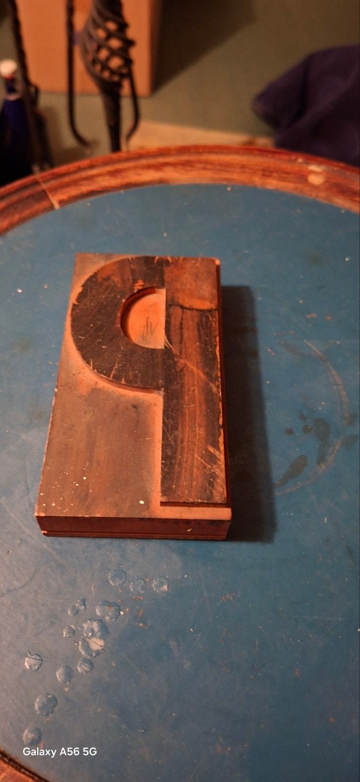 Antieke houten drukletter 'P', Antiek en Kunst, Ophalen