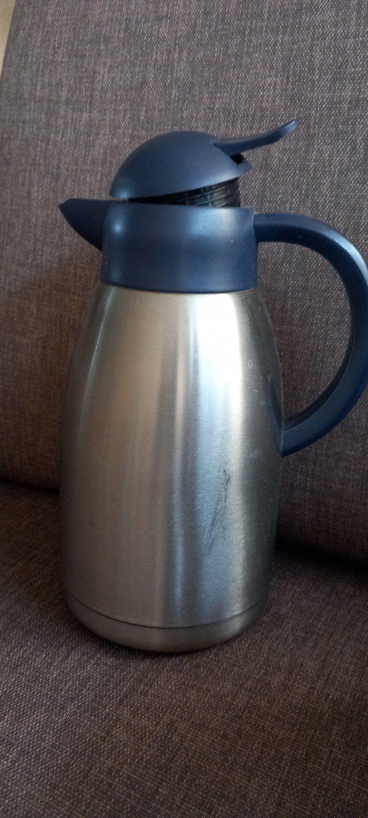 RVS Thermoskan, isoleerkan - 1,5 liter, 1 tot 2 liter, Ophalen of Verzenden, Gebruikt, Rvs