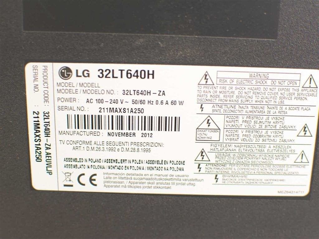 32 inch LG tv 24343, Audio, Tv en Foto, Gebruikt, 50 Hz, Ophalen of Verzenden, Samsung