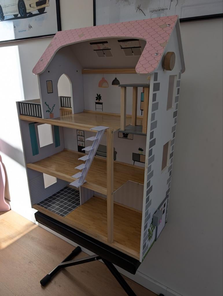 Playtive lidl Poppenhuis met inboedel, Kinderen en Baby's, Speelgoed | Poppenhuizen, Ophalen, Poppenhuis