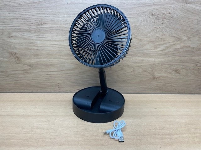 Ventilator opvouwbaar oplaadbaar zwart., Eddiys, Espel, Nieuw, Info@eddiys.eu