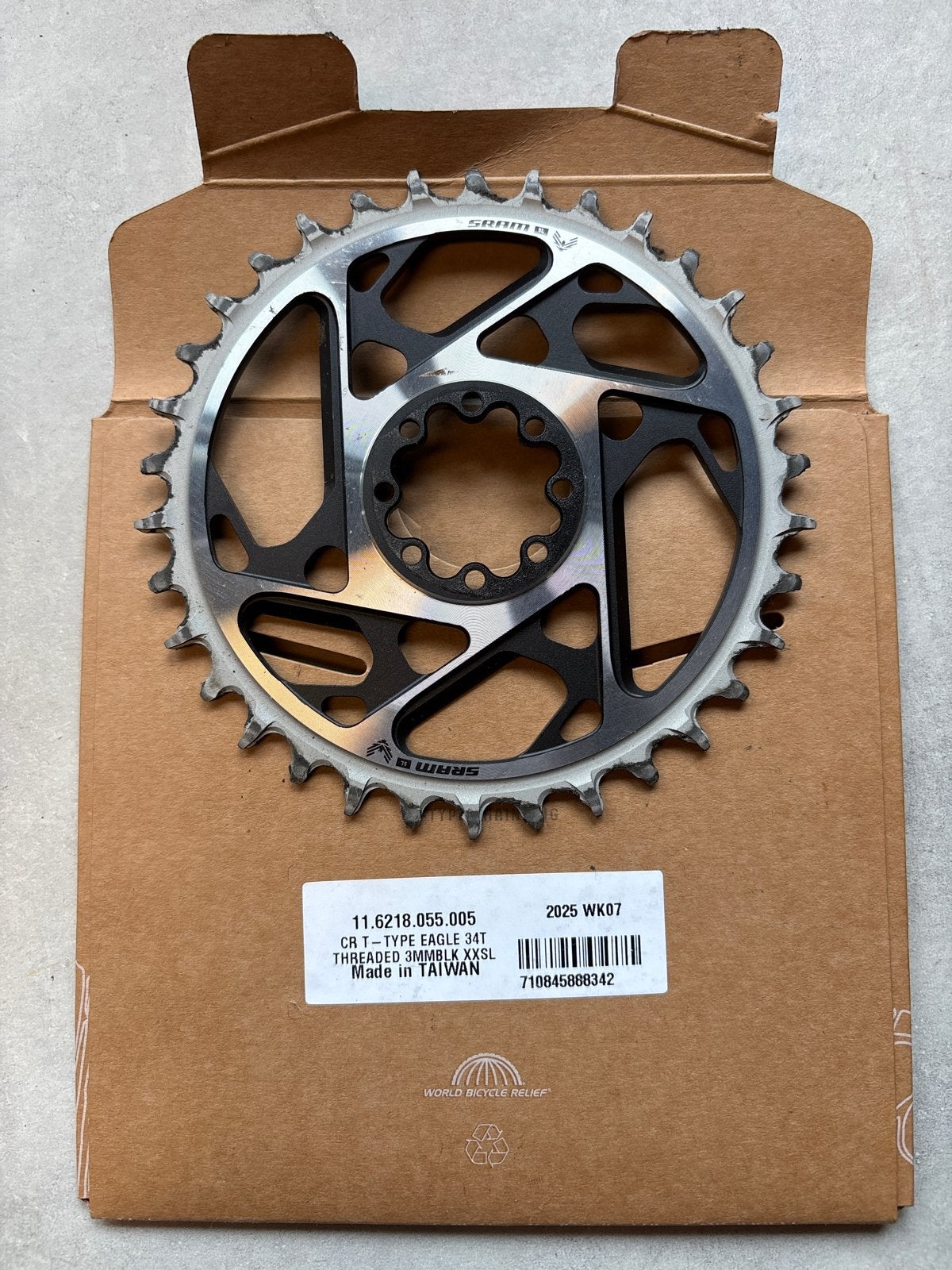 SRAM XXSL Eagle 34T Kettingblad - Nieuw in doos, Nieuw, Ophalen of Verzenden, Derailleur of Ketting, Aluminium