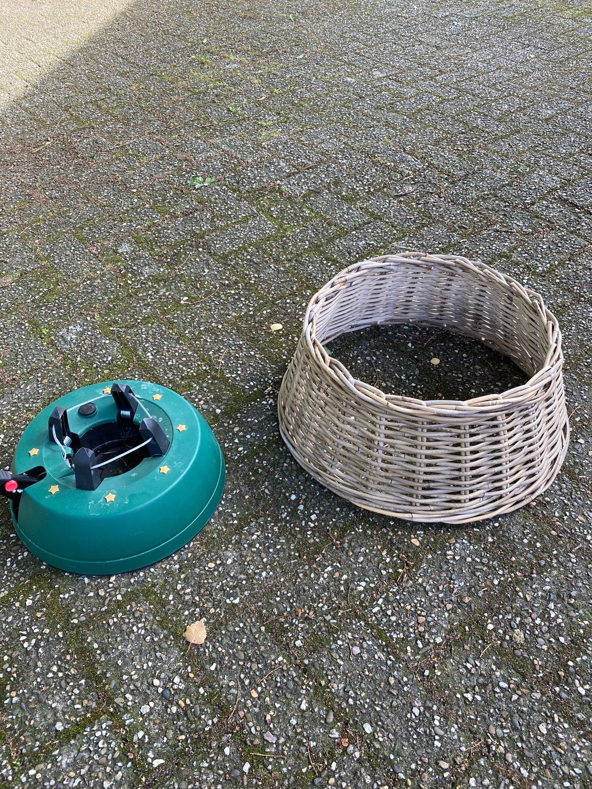 Kerstboomstandaard met rieten ring, Diversen, Kerst, Ophalen, Gebruikt