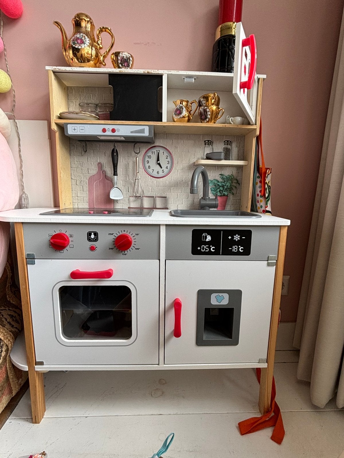 Leuk speelgoed keukentje met toebehoren, Ophalen, Zo goed als nieuw, Hout, Speelkeuken