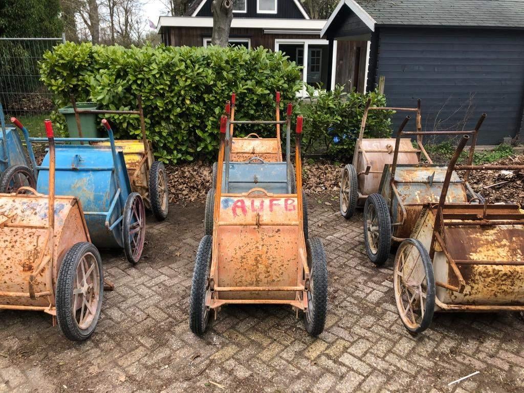 Oude stalen Kruiwagen(s) - Antiek & Decoratie, Antiek en Kunst, Ophalen of Verzenden