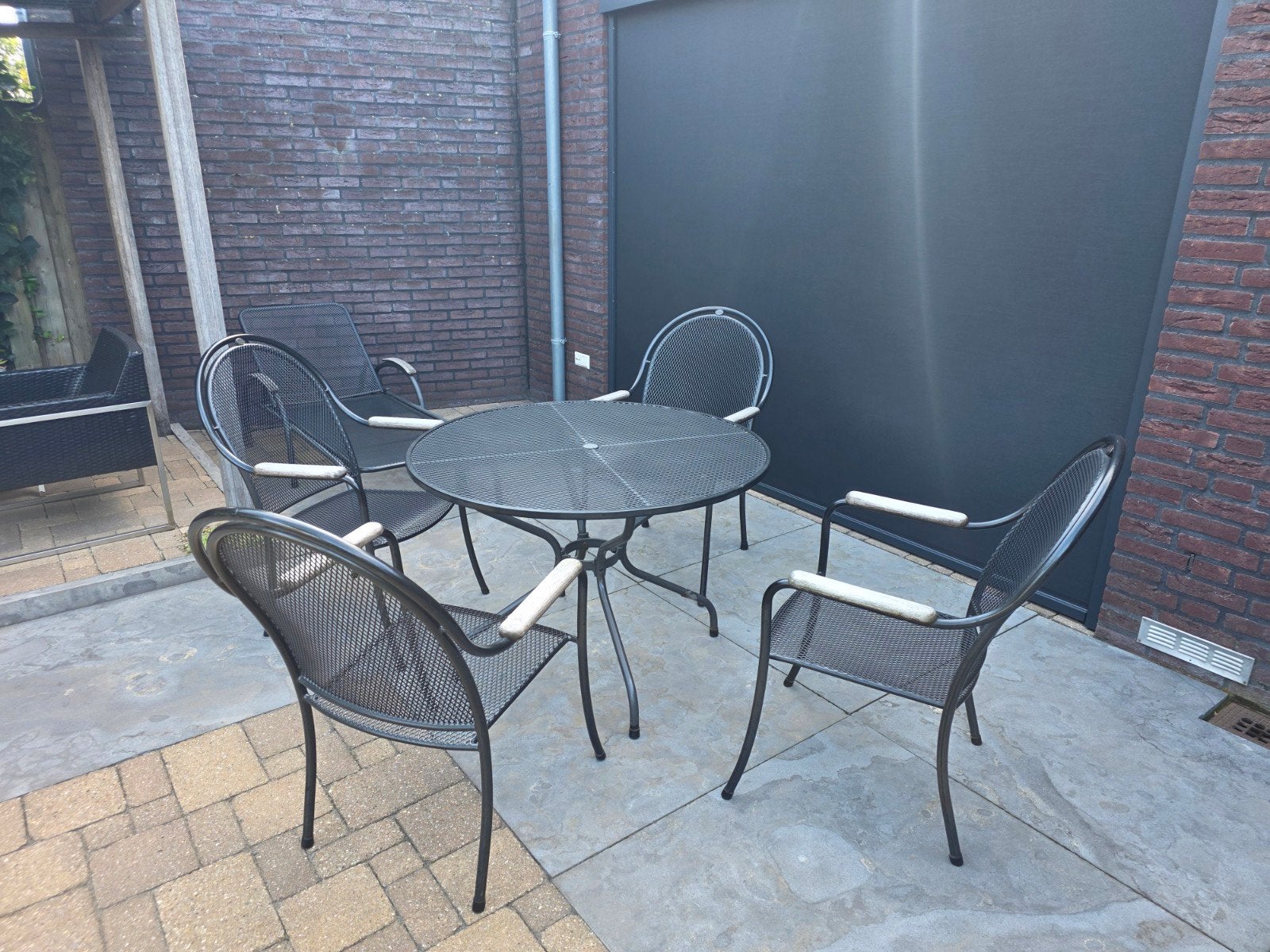 Royal Garden tuinset - 4 stoelen en ronde tafel, Ophalen, Gebruikt, Tuinset, Eettafel