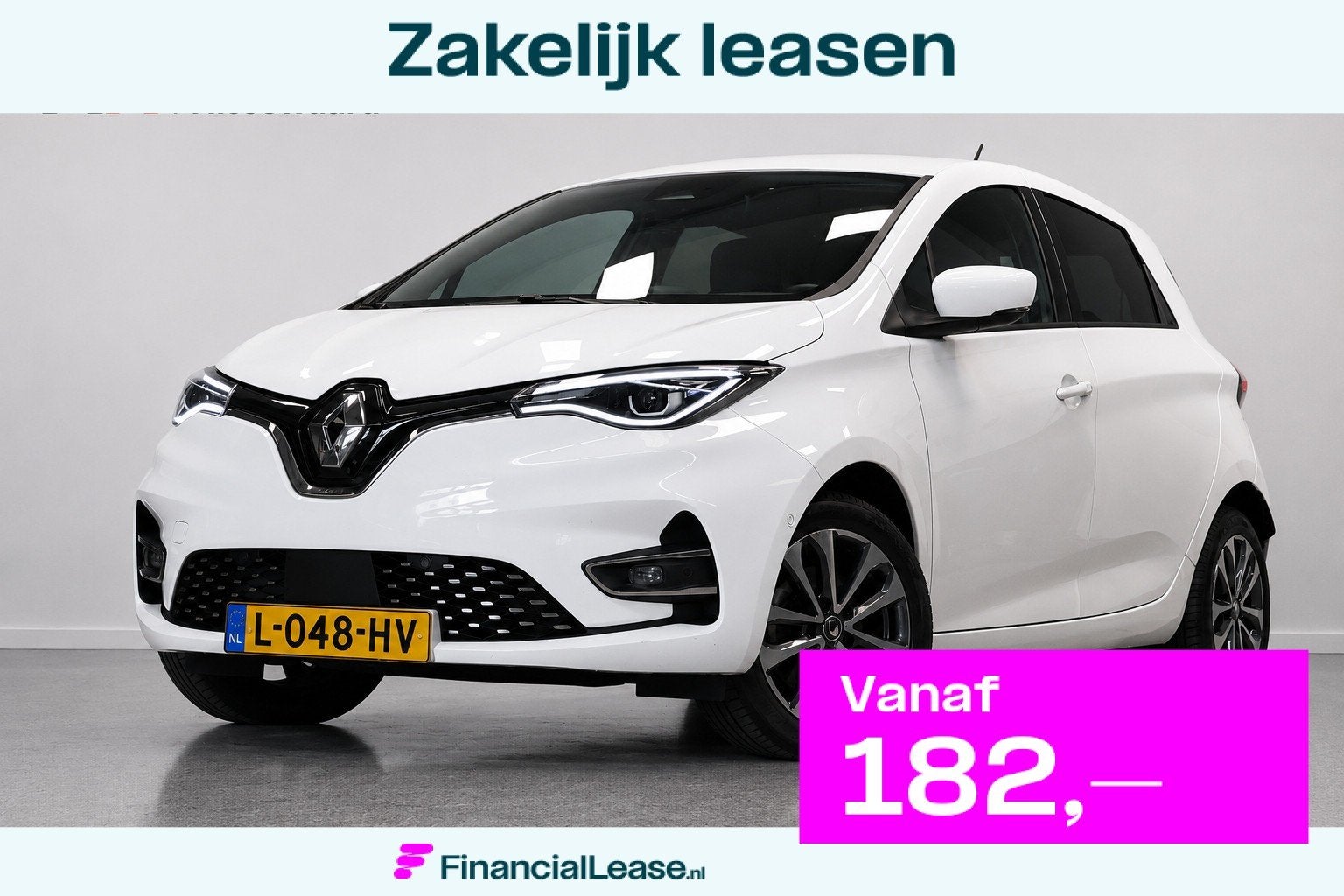 Renault ZOE R135 Intens 52 kWh SOH 92% |Koopaccu|Stoelverver, 136 pk, Gebruikt, Zwart, Leder en Stof