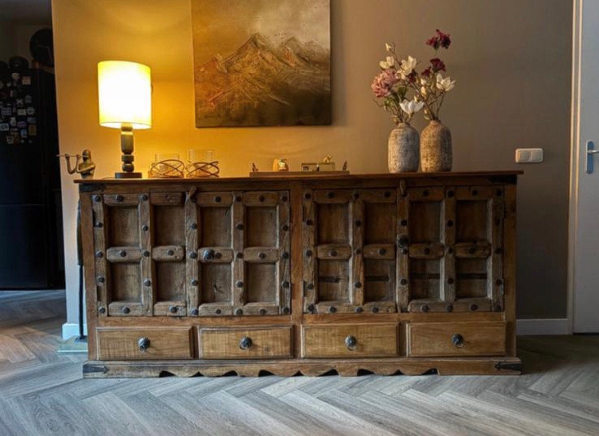 Koloniale dressoir, Huis en Inrichting, Kasten | Dressoirs, Ophalen of Verzenden, Gebruikt, 25 tot 50 cm, 200 cm of meer