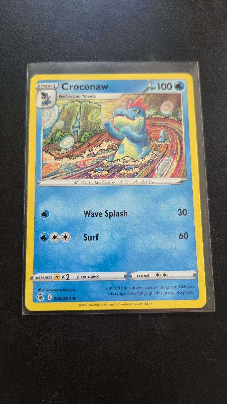 Croconaw 056/264 Fusion Strike Pokémon Kaart, Verzenden, Zo goed als nieuw, Losse kaart