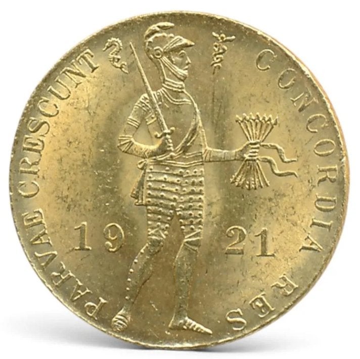 Nederland Gouden Dukaat 1921, Ophalen of Verzenden, Goud