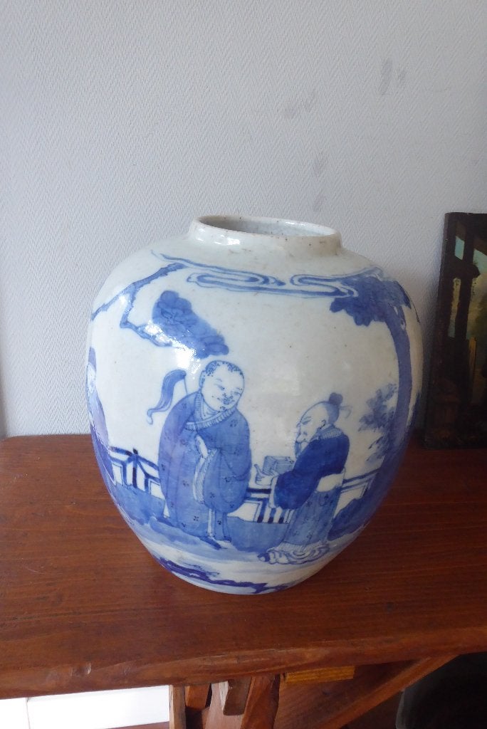 grote antieke Chinese gemberpot, Ophalen of Verzenden