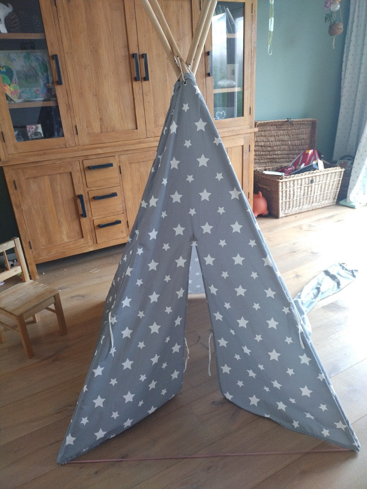 Kinder tipi tent met sterrenpatroon, Ophalen, Gebruikt