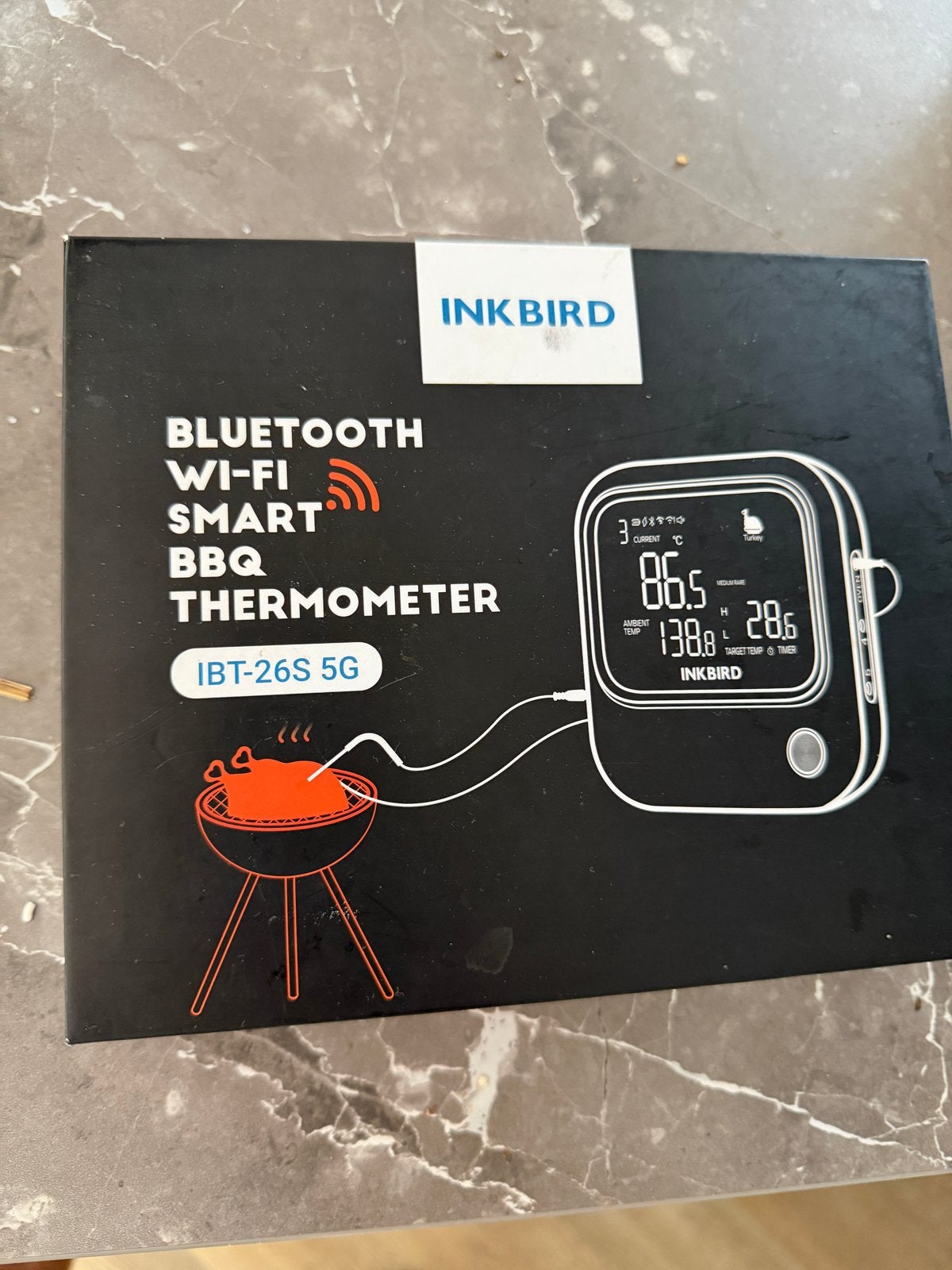 Inkbird IBT-26S 5G Bluetooth/Wi-Fi Smart BBQ Thermometer, Ophalen, Zo goed als nieuw