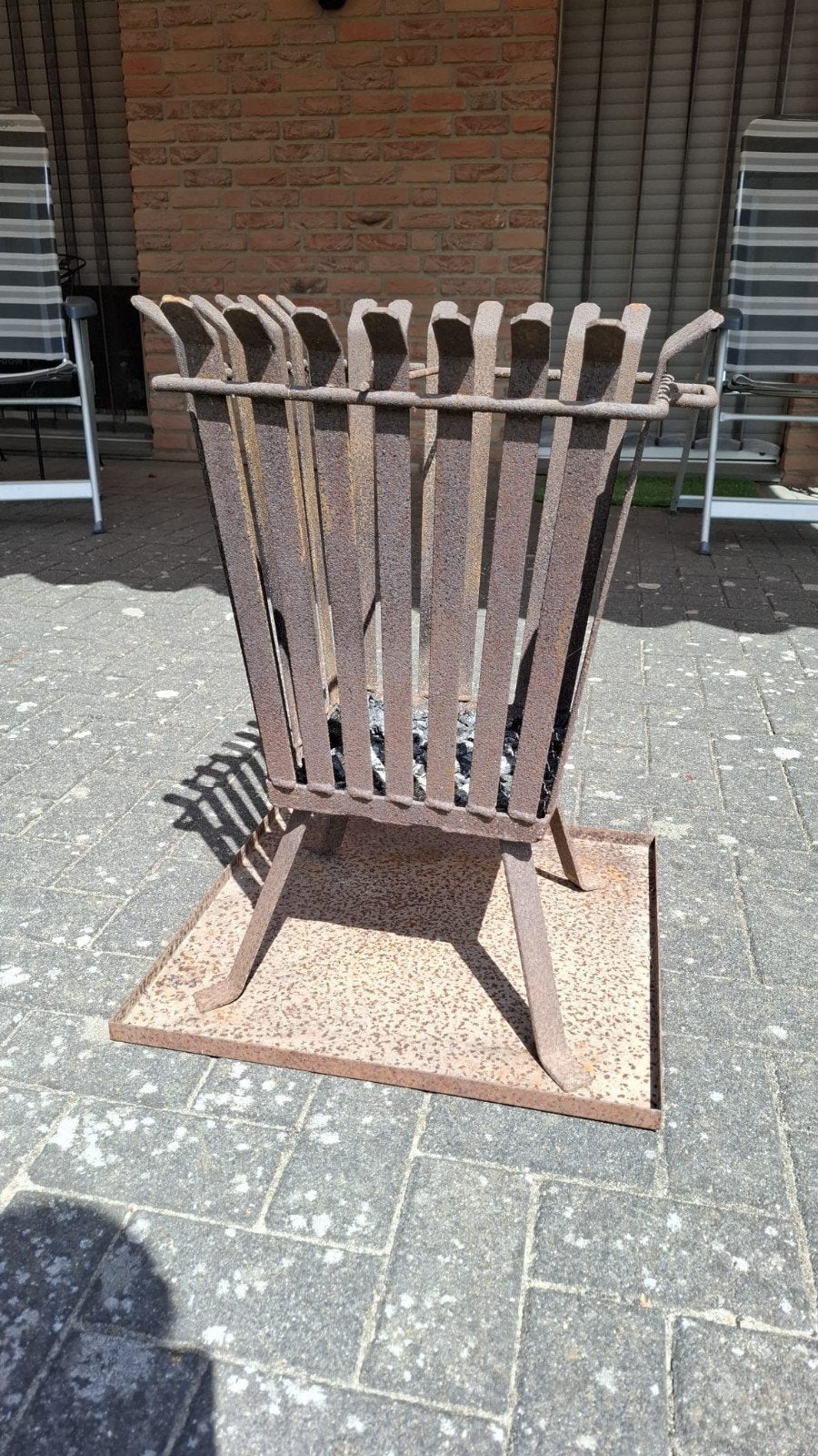 Robuuste vuurkorf - 64 cm hoog, 42 cm breed, Ophalen, Gebruikt, Vuurkorf
