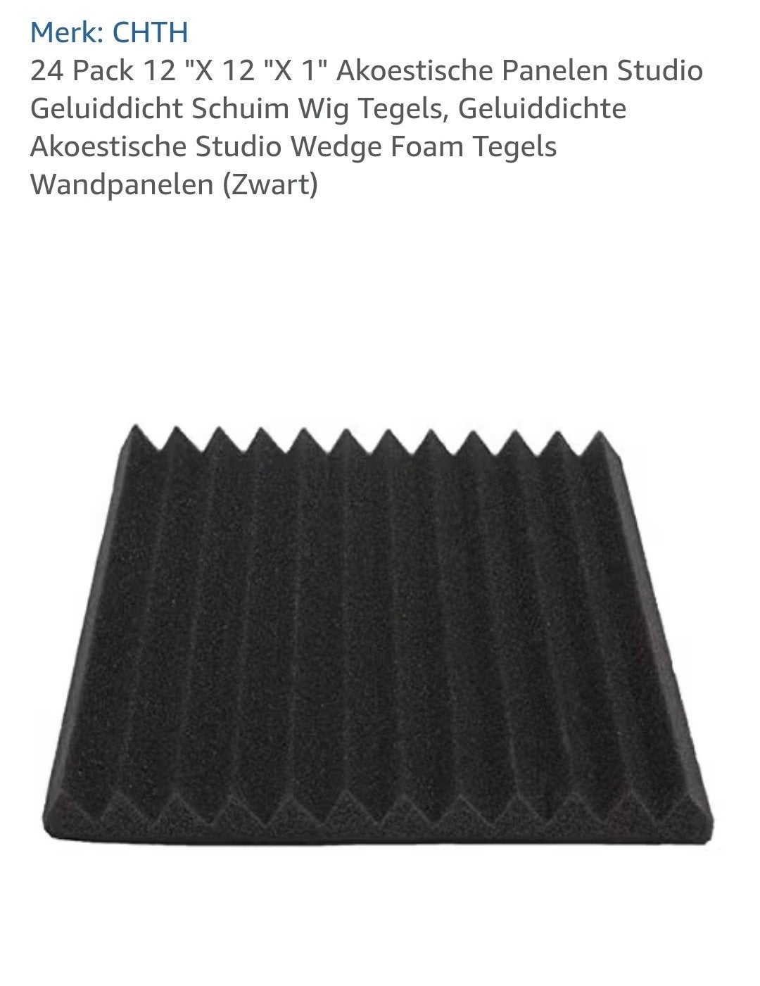 48x CHTH Akoestische Panelen Studio Schuim Zwart, Ophalen of Verzenden, Nieuw