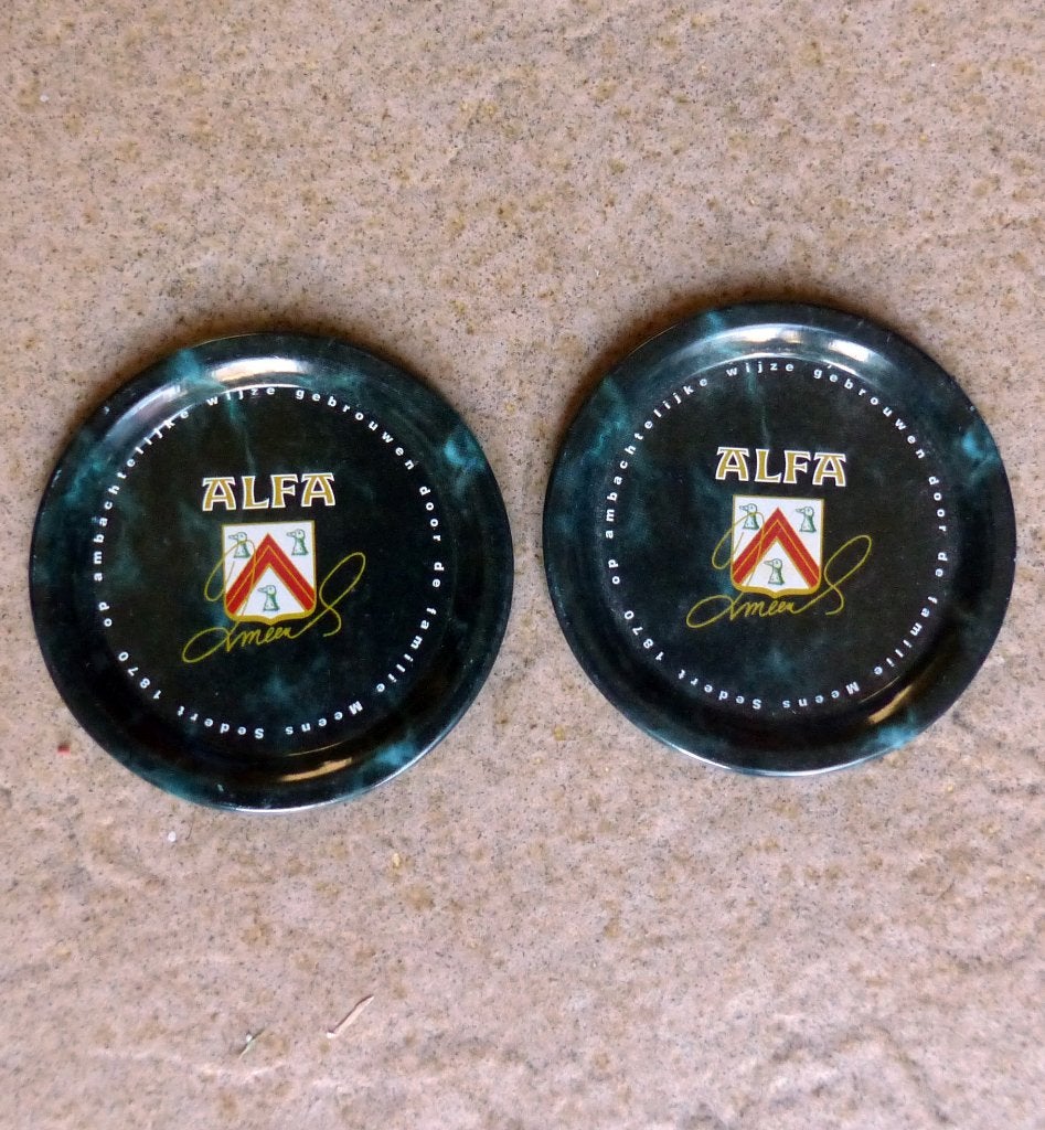Alfa bier onderzetters, Ophalen of Verzenden, Gebruikt, Viltje(s), Overige merken