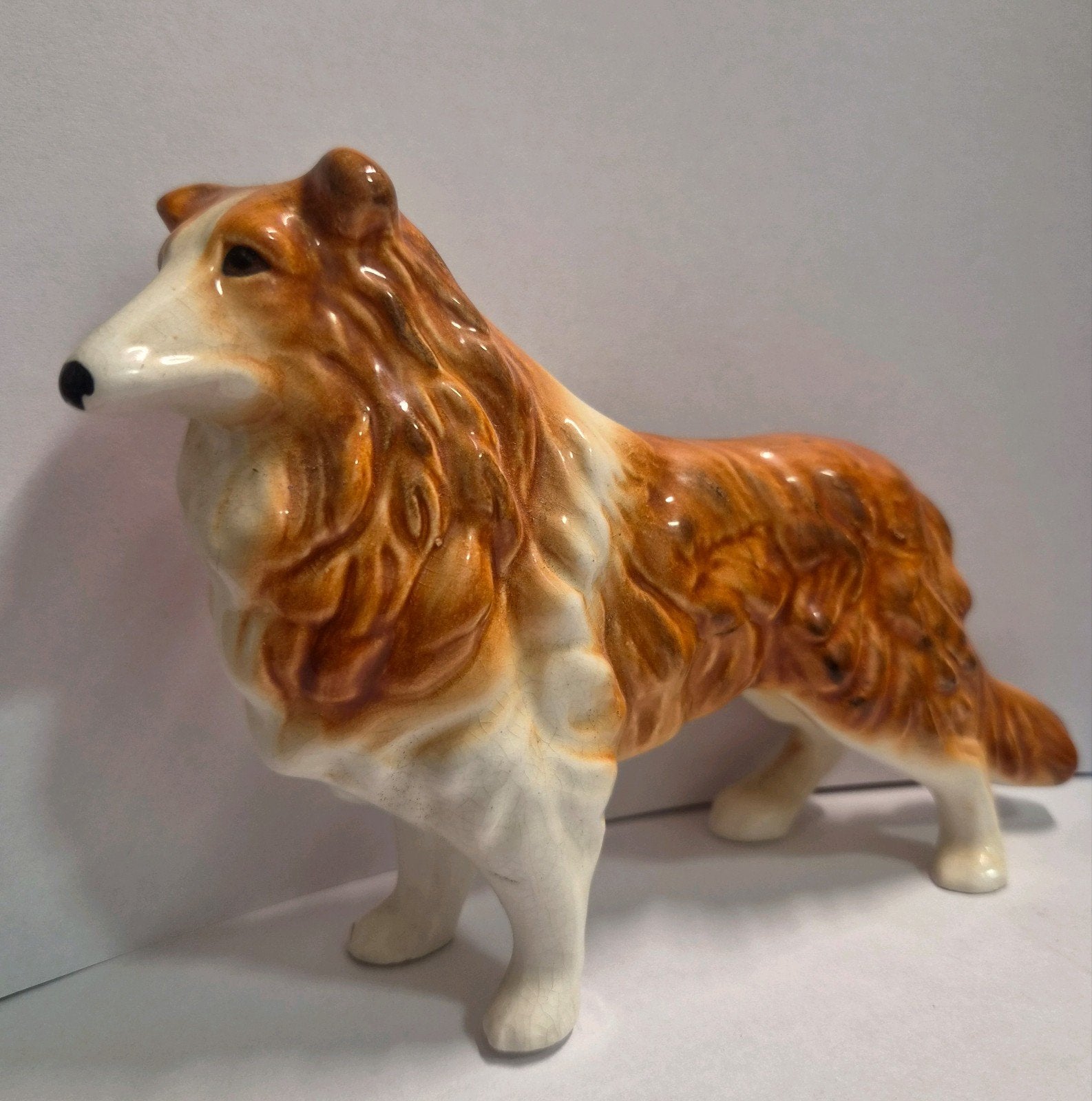 Vintage Collie beeld, Ophalen of Verzenden, Zo goed als nieuw, Dier