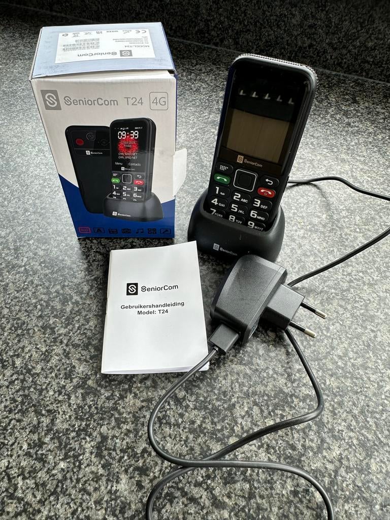SeniorCom T24 Senioren Mobiele Telefoon 4G met Laadstation, Telecommunicatie, Mobiele telefoons | Overige merken, Geen camera