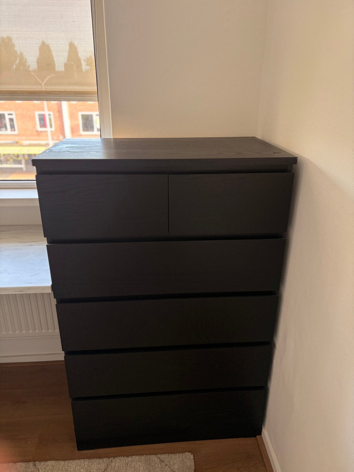Ladekast ikea MALM 6 lades zwart/bruin, Ophalen, Zo goed als nieuw, 25 tot 50 cm, 50 tot 100 cm