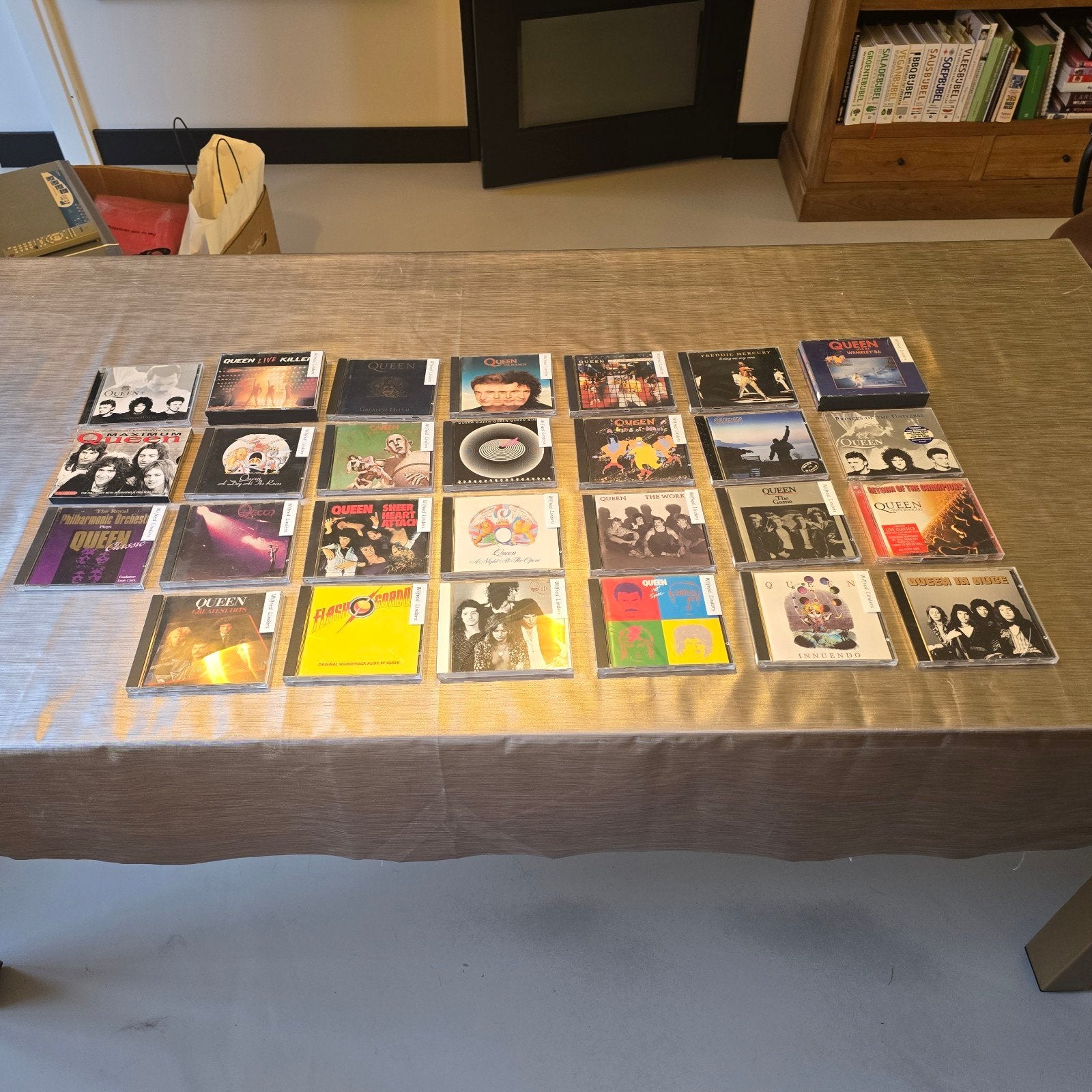 Grote Queen collectie: CD's, Lp's, Singles, kleding, patches, Rock, Gebruikt, Inclusief doosje, Ophalen of Verzenden