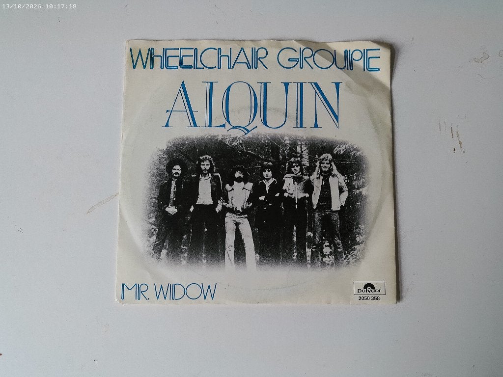 Alquin - Wheelchair Groupie / Mr. Widow, Fotohoes, 7 inch, Ophalen of Verzenden, Zo goed als nieuw