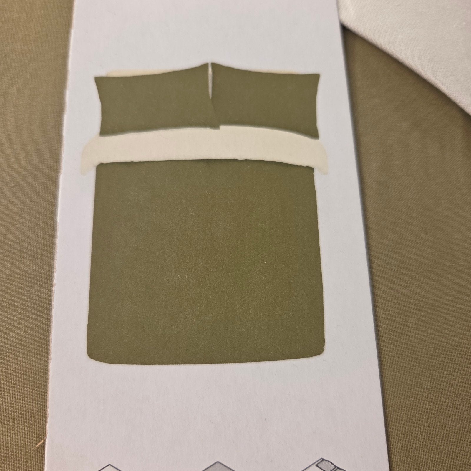 Nieuwe Dekbedset Olijfgroen/Wit 200x200 cm Tweepersoons, Huis en Inrichting, Beddengoedset, Ophalen of Verzenden, Groen, Nieuw