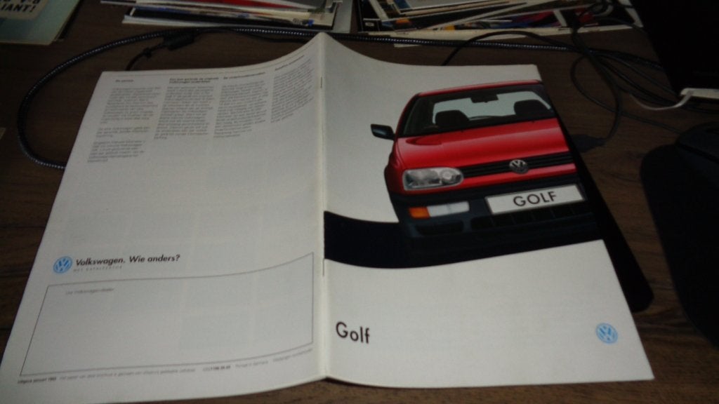 DIKKE Folder  VW  GOLF  ,  1-1993, Verzenden, Zo goed als nieuw, Volkswagen