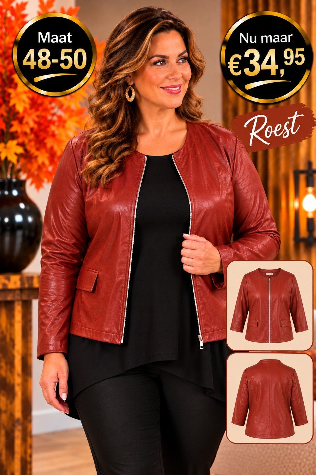 Nieuwe Magna leather look jasjes, Magna, Verzenden, Nieuw, Zwart