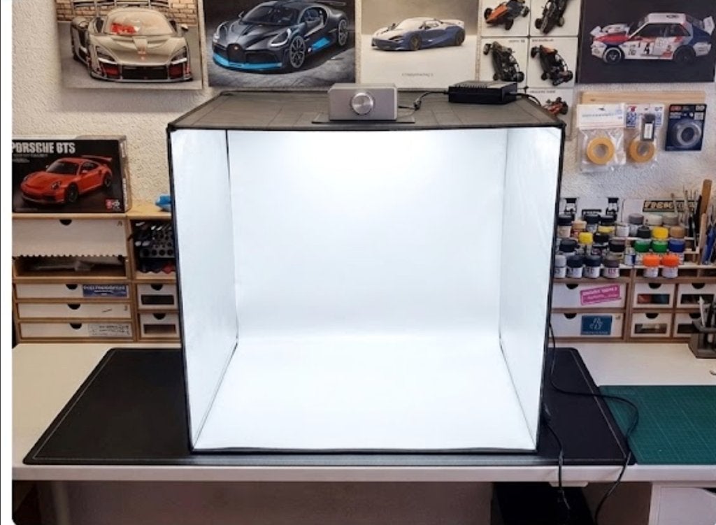 Fotostudio / Fotobox (60 x 60 cm) voor Productfotografie, Complete fotostudio, Nieuw, Ophalen of Verzenden, Dimbaar