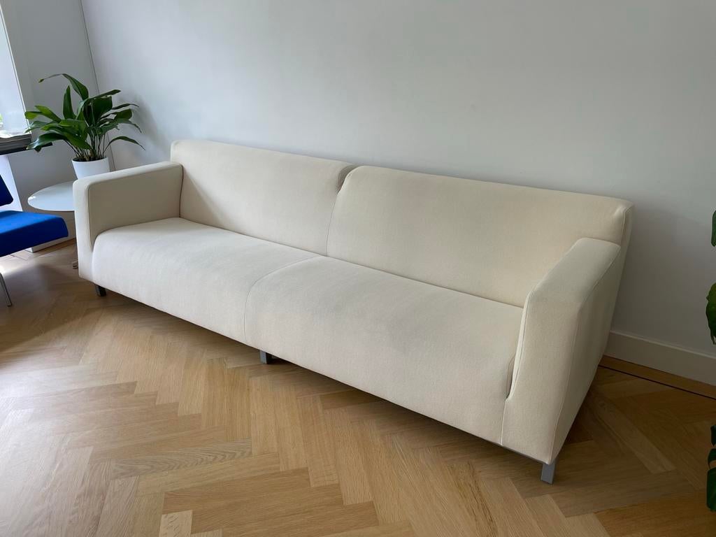 Pastoe designbank – 4-zits – ivoorwit – 240 cm, Huis en Inrichting, Ophalen, Gebruikt, 75 tot 100 cm, Metaal