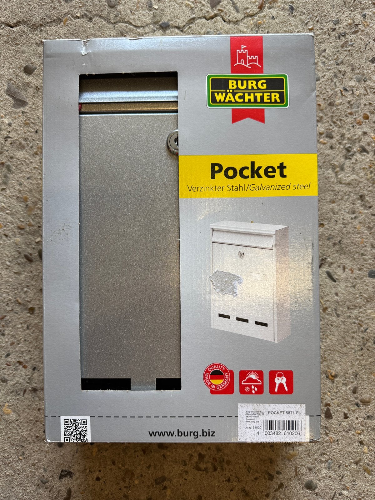 Pocket brievenbus nieuw, Tuin en Terras, Ophalen of Verzenden, Zo goed als nieuw, Aluminium
