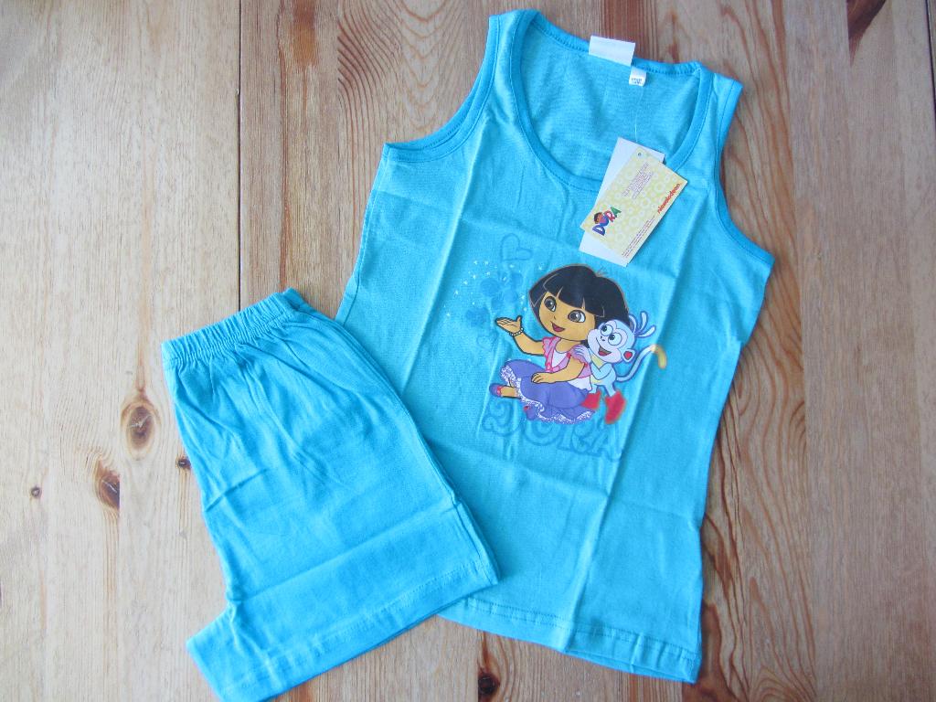 Nieuwe blauwe shortama met Dora maat 116-122, Ophalen of Verzenden, Nieuw, Meisje, Nacht- of Onderkleding