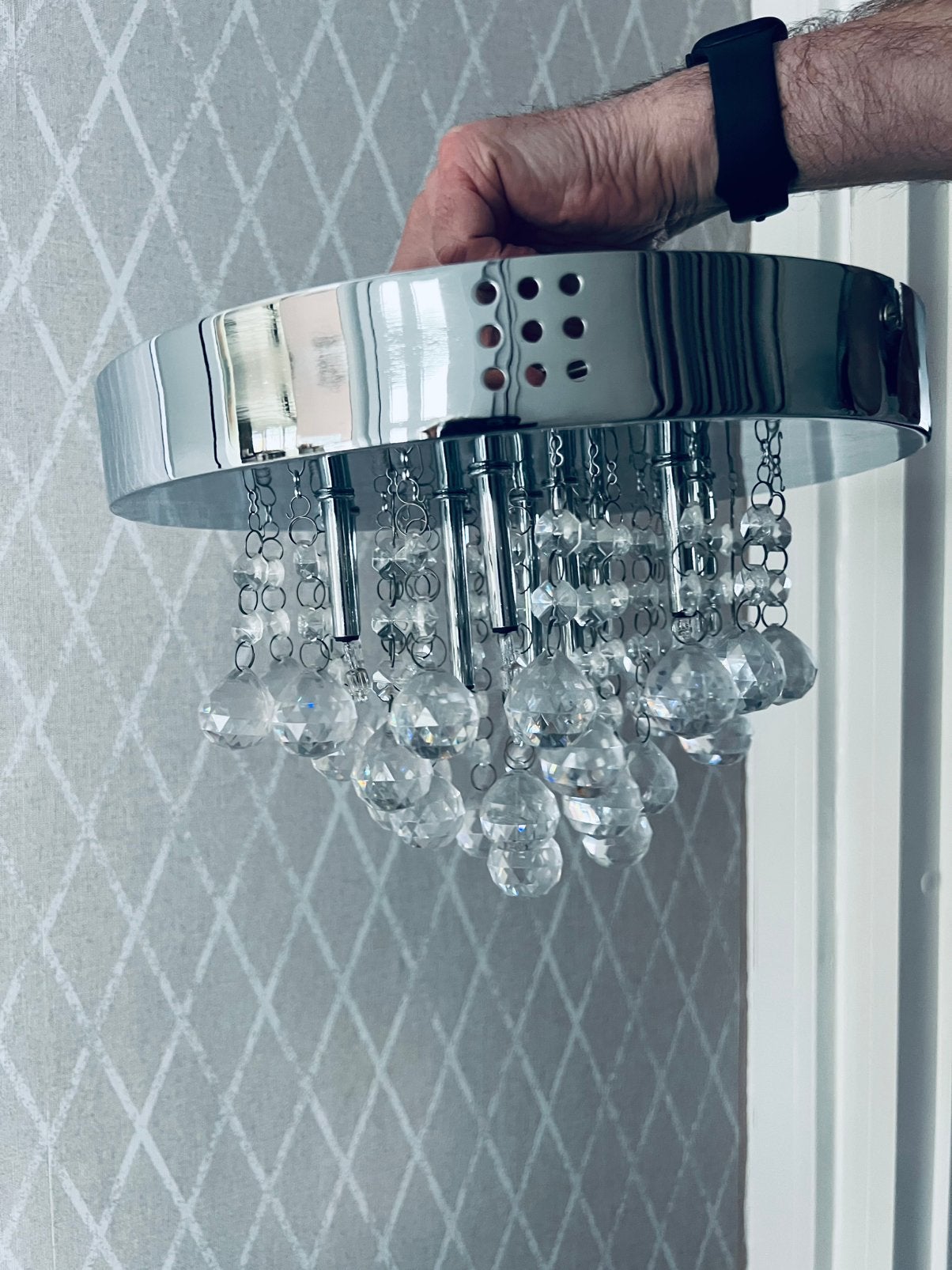 Plafond lamp, Ophalen of Verzenden, Zo goed als nieuw, Glas