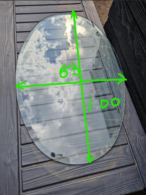 glasplaat voor tafel, Ophalen, Minder dan 80 cm, 160 cm of meer, Glasplaat